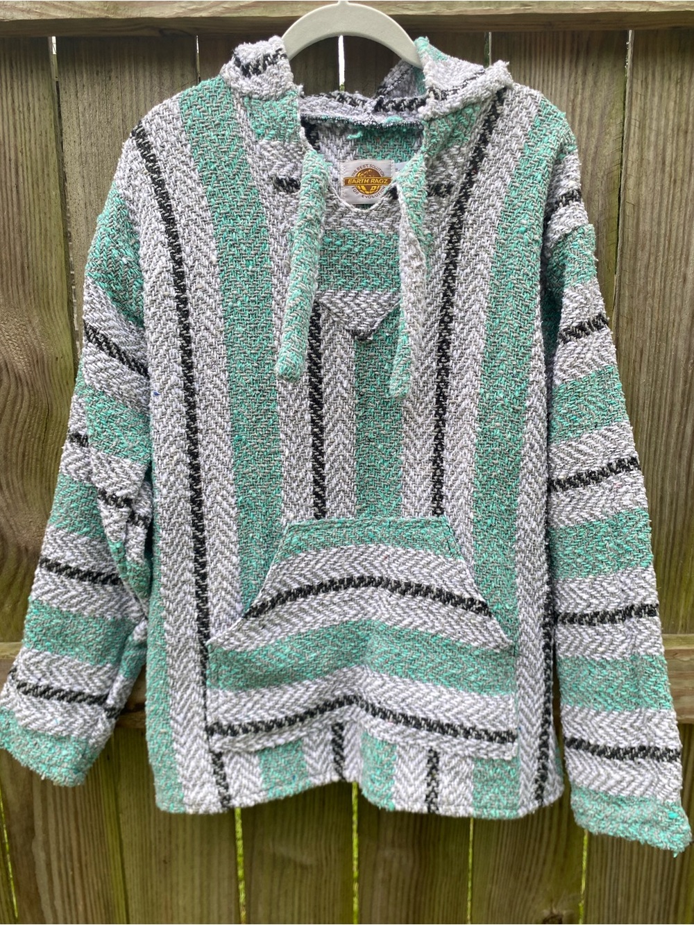 Earth Ragz Baja Hoodie in Mint, Gray & Black